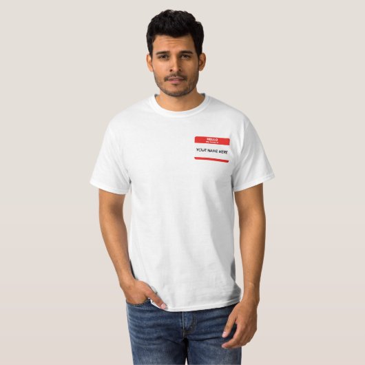 Naamplaatje T-shirt (Voorkant volledig)