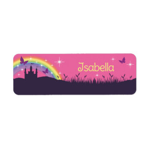 Naamsticker - Sprookjeskasteel Etiket