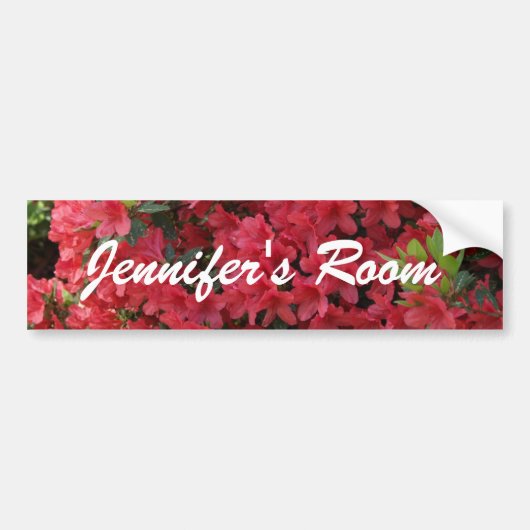 naamsticker voor slaapkamer bumpersticker (Voorkant)