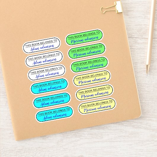 Naamstickers (Dit boek is van de eigenaar) Sticker (Notitieboek)