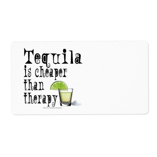 NAAMSTICKERS, ETIKETTEN, TEQUILA IS GOEDKOPER DAN  ETIKET (Voorkant)