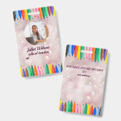 naamstickers pennen badge voor docenten (Voor- en achterkant)