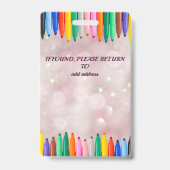 naamstickers pennen badge voor docenten (Achterkant)