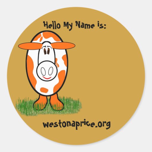 Naamstickers voor Weston Price-bijeenkomsten Ronde Sticker (Voorkant)