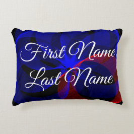 Naamswijziging Draaiend Blauw Accent Geometrisch K Kussen