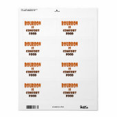 NAAMTAGGEN, ETIKETTEN - BOURBON is Troostvoedsel (Full Sheet)