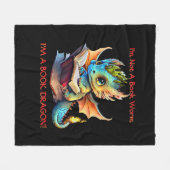 Naamtekst toevoegen - Geen boekworm of een boekdra Fleece Deken (Voorkant (Horizontaal))