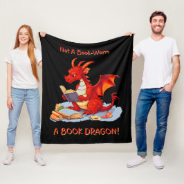 Naamtekst toevoegen - Geen boekworm of een boekdra Fleece Deken