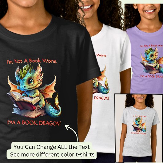 Naamtekst toevoegen - Geen boekworm of een boekdra T-shirt