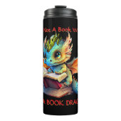 Naamtekst toevoegen - Geen boekworm of een boekdra Thermosbeker (Voorkant)