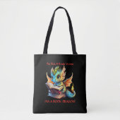Naamtekst toevoegen - Geen boekworm of een boekdra Tote Bag (Voorkant)