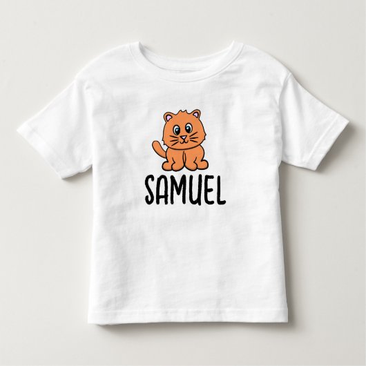 NAAMTODDLERS T-SHIRS VAN KATTE GINGER CAT KINDER SHIRTS (Voorkant)