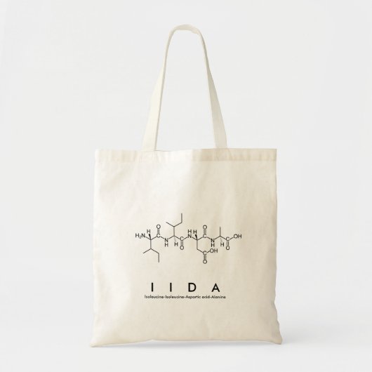 Naamzak van Iida peptide Tote Bag (Voorkant)