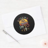 Naar 19 jaar oud ronde sticker (Envelop)