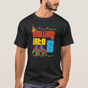 Naar 6 Schaats met wieltjes 6 op de zestigste verj T-shirt