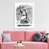 Naar afwezige vrienden! canvas afdruk (Insitu (Woonkamer))