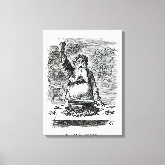 Naar afwezige vrienden! canvas afdruk (Voorkant)