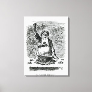 Naar afwezige vrienden! canvas afdruk