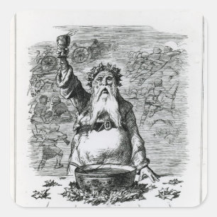 Naar afwezige vrienden! vierkante sticker