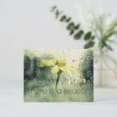 Naar alles een Seizoen Regen en Bloem Raam Briefkaart (Staand voorkant)