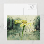 Naar alles een Seizoen Regen en Bloem Raam Briefkaart (Voorkant / Achterkant)