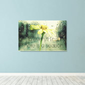 Naar alles een Seizoen Regen en Bloem Raam Canvas Afdruk (Insitu (Houten vloer))