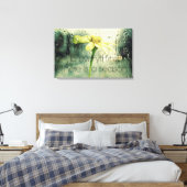 Naar alles een Seizoen Regen en Bloem Raam Canvas Afdruk (Insitu (Slaapkamer))