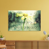 Naar alles een Seizoen Regen en Bloem Raam Canvas Afdruk (Insitu (Woonkamer))