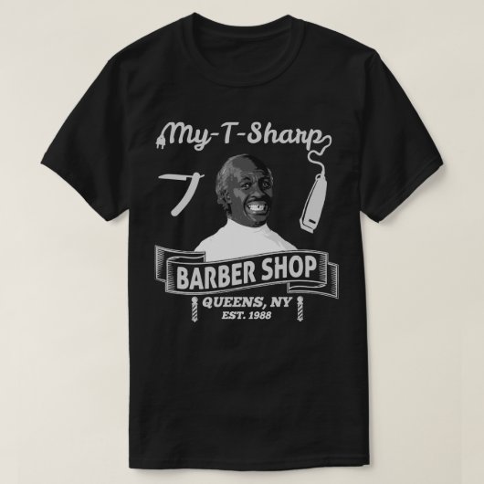 Naar Amerika komen Mijn T Sharp Barber Shop T-shirt (Design voorkant)