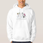 Naar Antarctica heren witte hoodie (Voorkant)