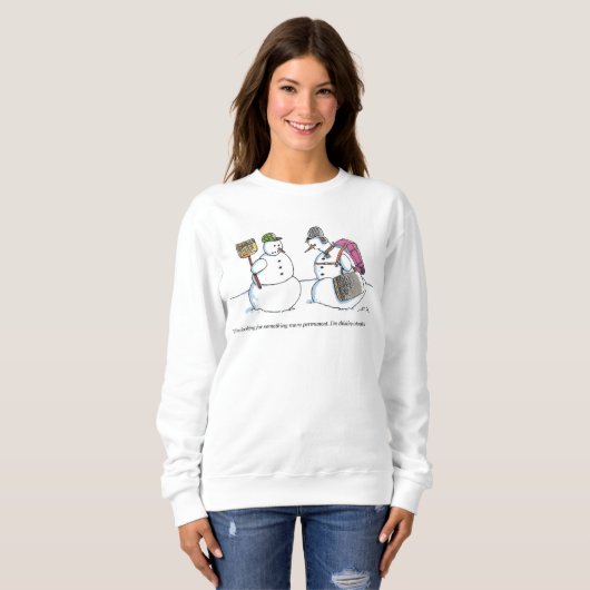 Naar Antarctica vrouwen witte sweatshirt (Voorkant volledig)