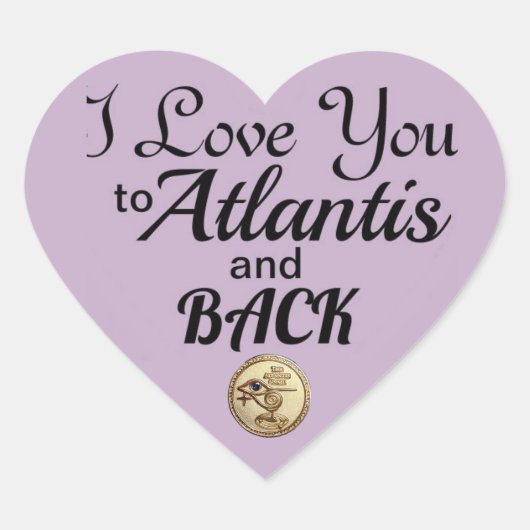 Naar Atlantis En Terug - Gouden Logo Hart Sticker (Voorkant)
