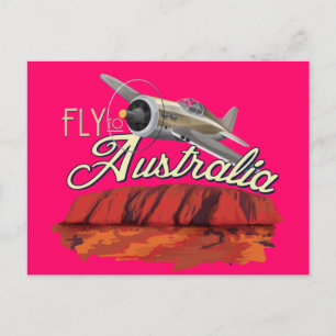 Naar Australië vliegen Briefkaart