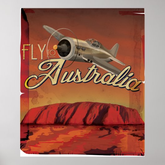 Naar Australië vliegen Poster (Voorkant)