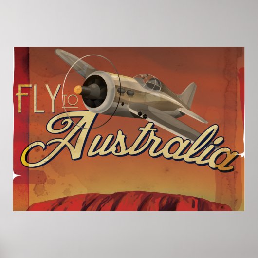 Naar Australië vliegen Poster (Voorkant)