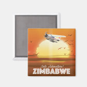 Naar Avontuur! Zimbabwe reisposter Magneet (Voorkant / Achterkant)