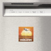 Naar Avontuur! Zimbabwe reisposter Magneet (Insitu (Vaatwasser))