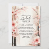 Naar Bamboo Roze Sakura Kersenbloesem Vrijgezellen Kaart (Voorkant)