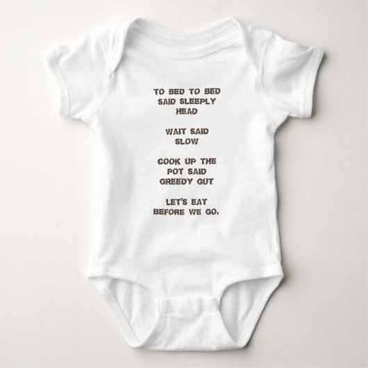 Naar Bed/Baby Jersey Bodysuit (Voorkant)