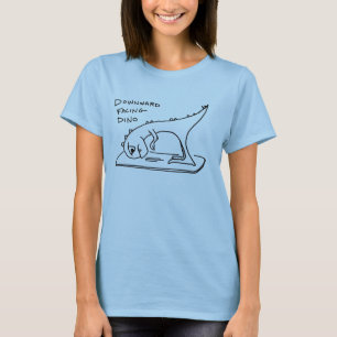 Naar beneden gericht dino t-shirt