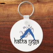 Naar beneden gericht Dog Hatha Yoga Sleutelhanger (Voorkant)