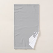 Naar beneden gericht Kat op lichte grijze doekset Bad Handdoek (Handdoek)