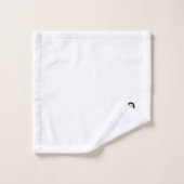 Naar beneden gericht Kat op Wit Bad Handdoek (Wasdoekje)