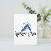 Naar beneden gerichte Dog Iyengar Yoga Briefkaart (Staand voorkant)