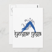 Naar beneden gerichte Dog Iyengar Yoga Briefkaart (Voorkant / Achterkant)
