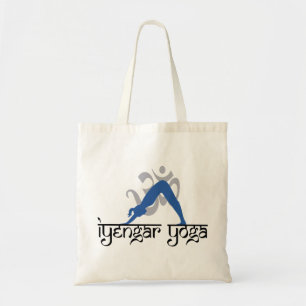Naar beneden gerichte Dog Iyengar Yoga Tote Bag