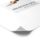 Naar beneden gerichte Dog Pose Yoga Fitness Vrouw Poster (Hoek)