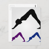 naar beneden gerichte hond yoga pose briefkaart (Voorkant / Achterkant)