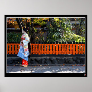 Naar beneden in Gion Poster