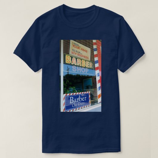 Naar beneden naar de Barbershop T-shirt (Design voorkant)